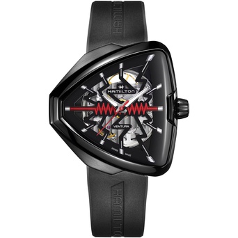 Men's watch / unisex  HAMILTON, Ventura Elvis80 Skeleton Auto / 42,5mm x 44,6mm, SKU: H24535331 | timeolution.com