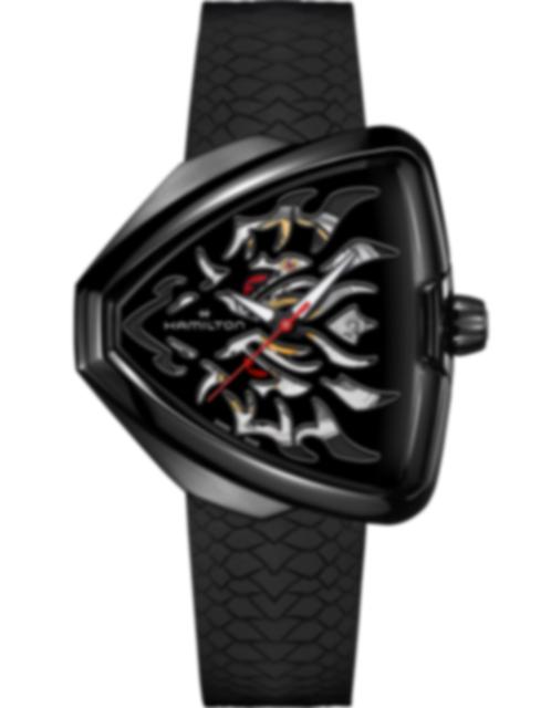 Men's watch / unisex  HAMILTON, Ventura Elvis80 Skeleton Auto / 42,5mm x 44,6mm, SKU: H24535332 | timeolution.com