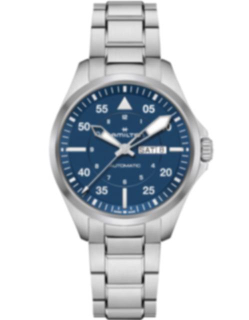 Men's watch / unisex  HAMILTON, Khaki Aviation Pilot Day Date Auto / 42mm, SKU: H64635140 | timeolution.com