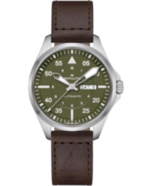 Men's watch / unisex  HAMILTON, Khaki Aviation Pilot Day Date Auto / 42mm, SKU: H64635560 | timeolution.com