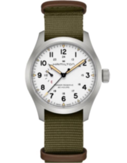 Men's watch / unisex  HAMILTON, Khaki Field Mechanical Power Reserve / 40mm, SKU: H69509910 | timeolution.com