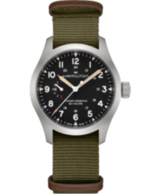 Men's watch / unisex HAMILTON, Khaki Field Mechanical Power Reserve / 40mm, SKU: H69509930 | timeolution.com