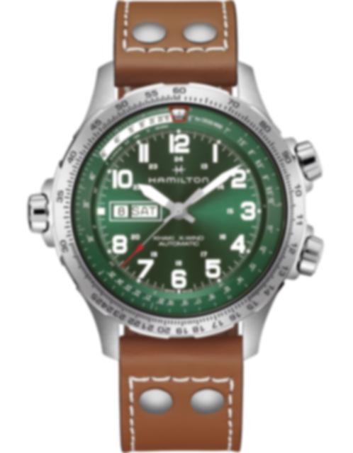Men's watch / unisex  HAMILTON, Khaki Aviation X-Wind Day Date / 45mm, SKU: H77735560 | timeolution.com