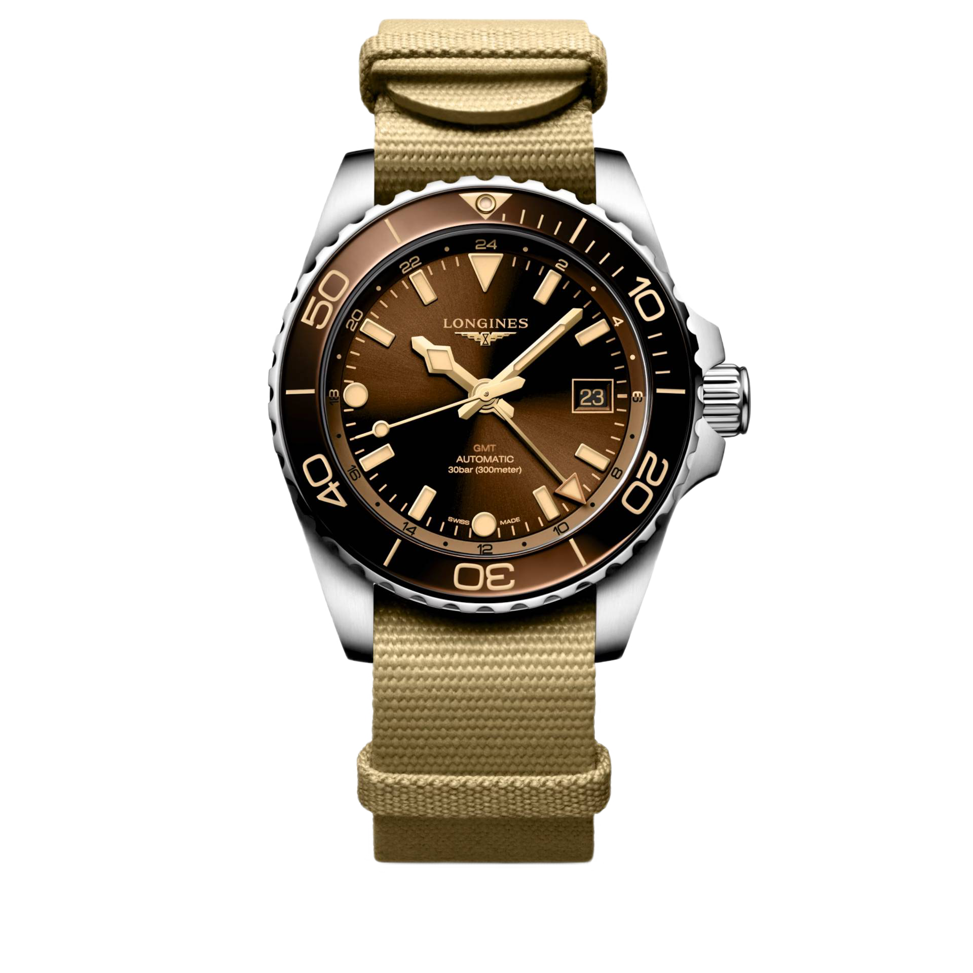 Men's watch / unisex  LONGINES, HydroConquest GMT / 41mm, SKU: L3.790.4.66.2 | timeolution.com