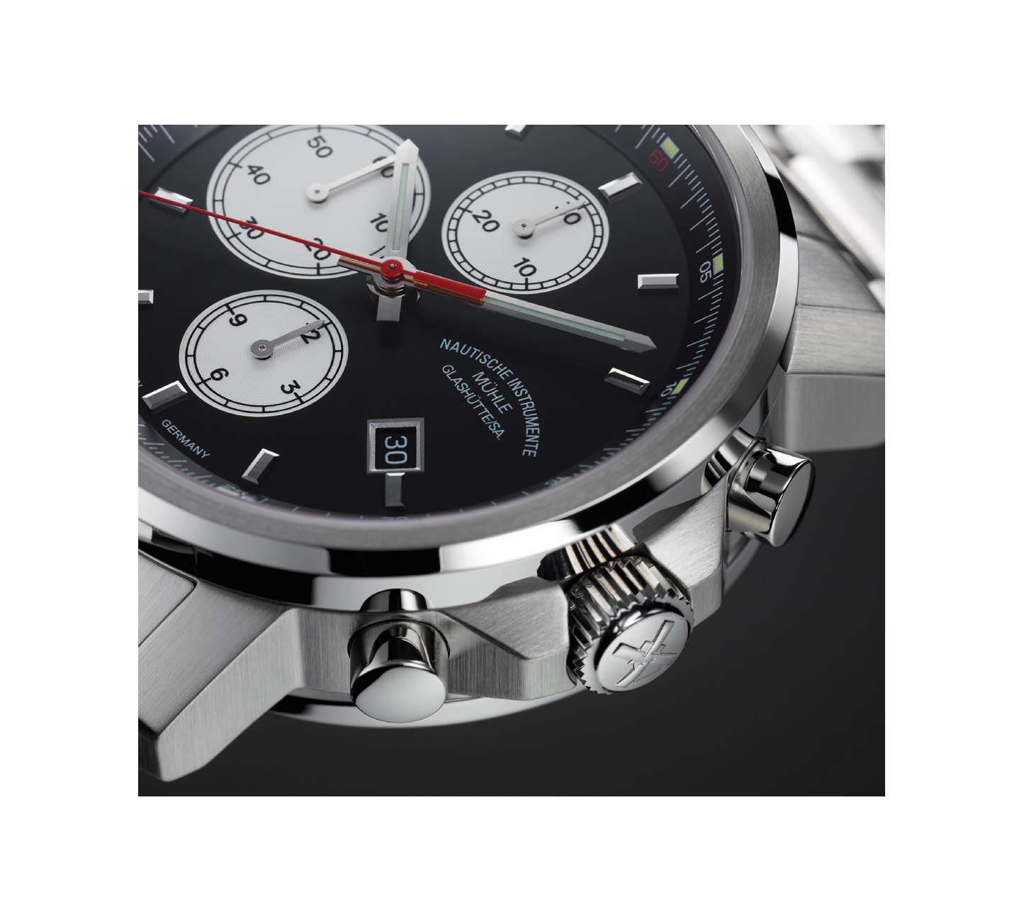 Men's watch / unisex MÜHLE-GLASHÜTTE, 29ER Chronograph / 42.4 mm, SKU: M1-25-43-MB | timeolution.com