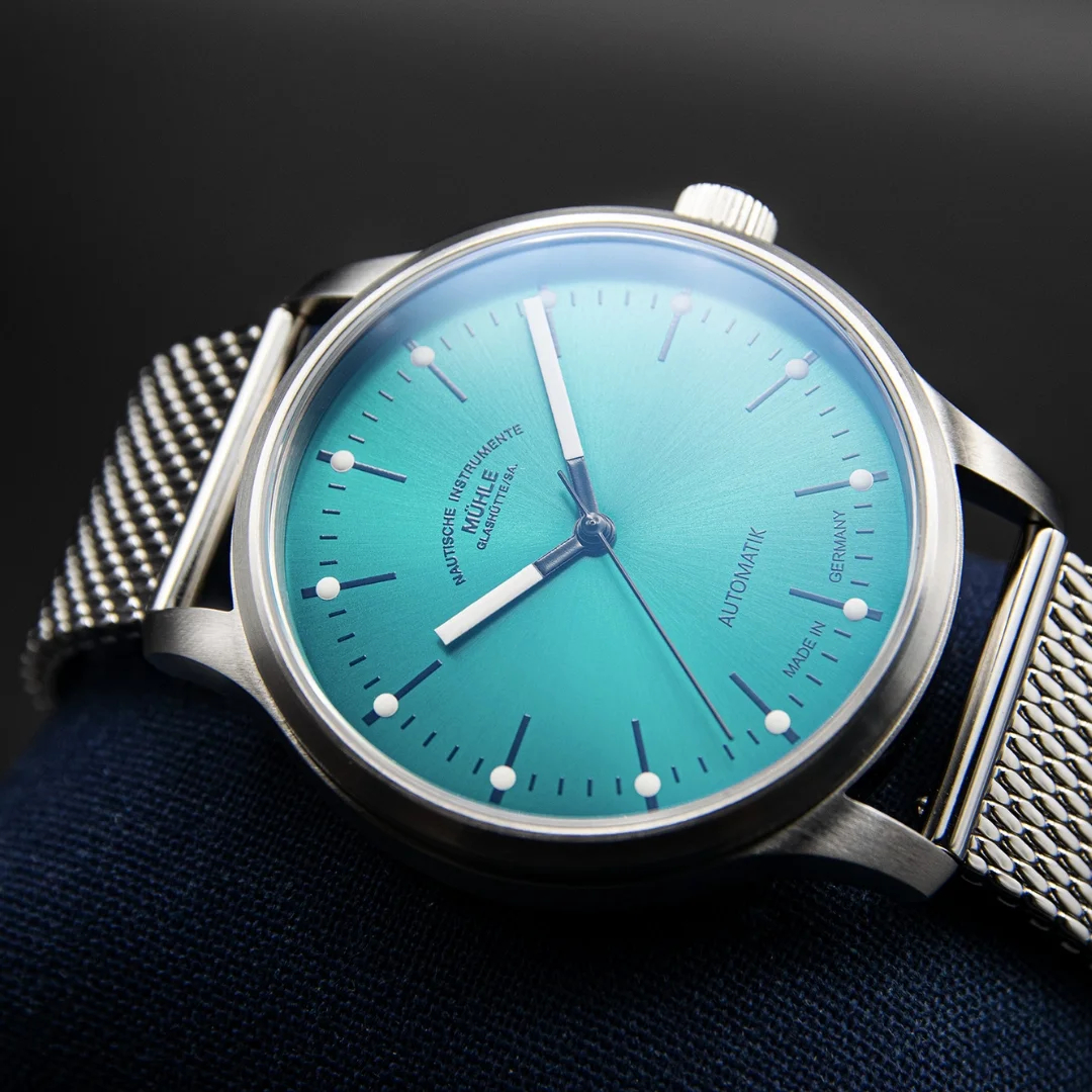 Men's watch / unisex  MÜHLE-GLASHÜTTE, Panova Turquoise Blue / 40mm, SKU: M1-40-79-MB | timeolution.com