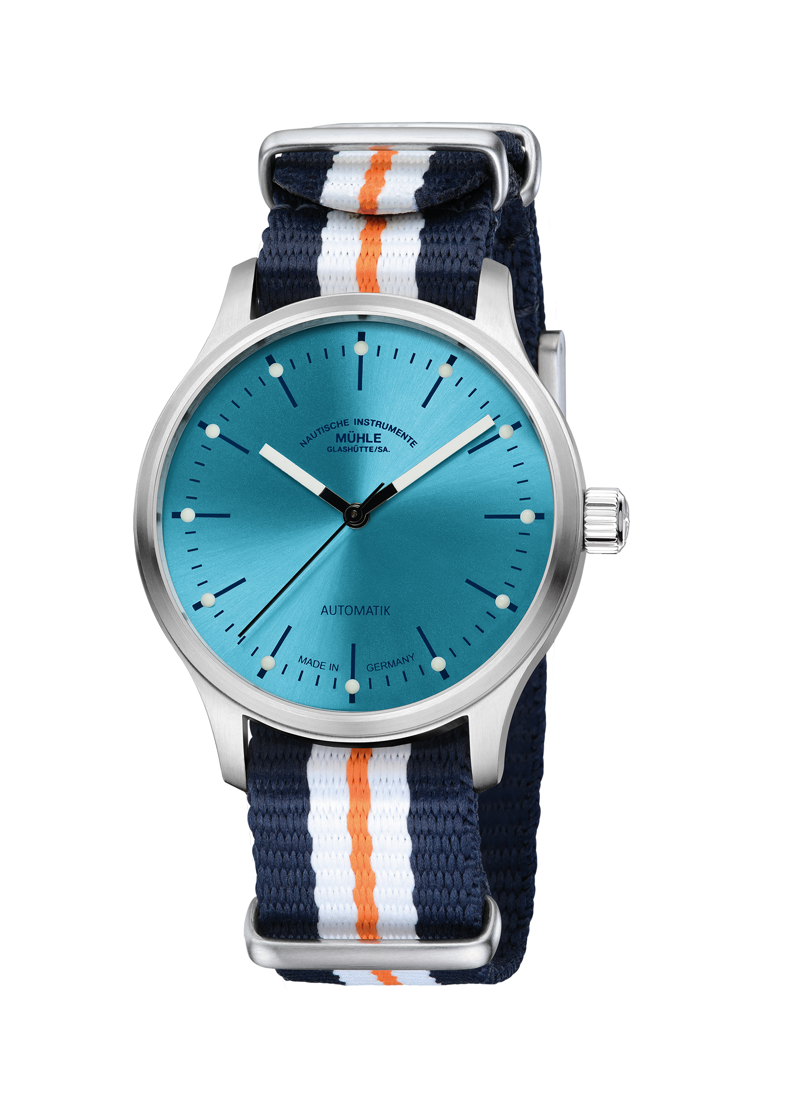 Men's watch / unisex  MÜHLE-GLASHÜTTE, Panova Turquoise Blue / 40 mm, SKU: M1-40-79-NB-I | timeolution.com