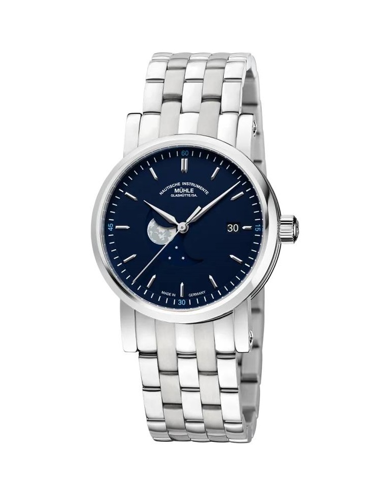 Men's watch / unisex  MÜHLE-GLASHÜTTE, Teutonia IV BlueMoon / 39 mm, SKU: M1-44-62-MB | timeolution.com