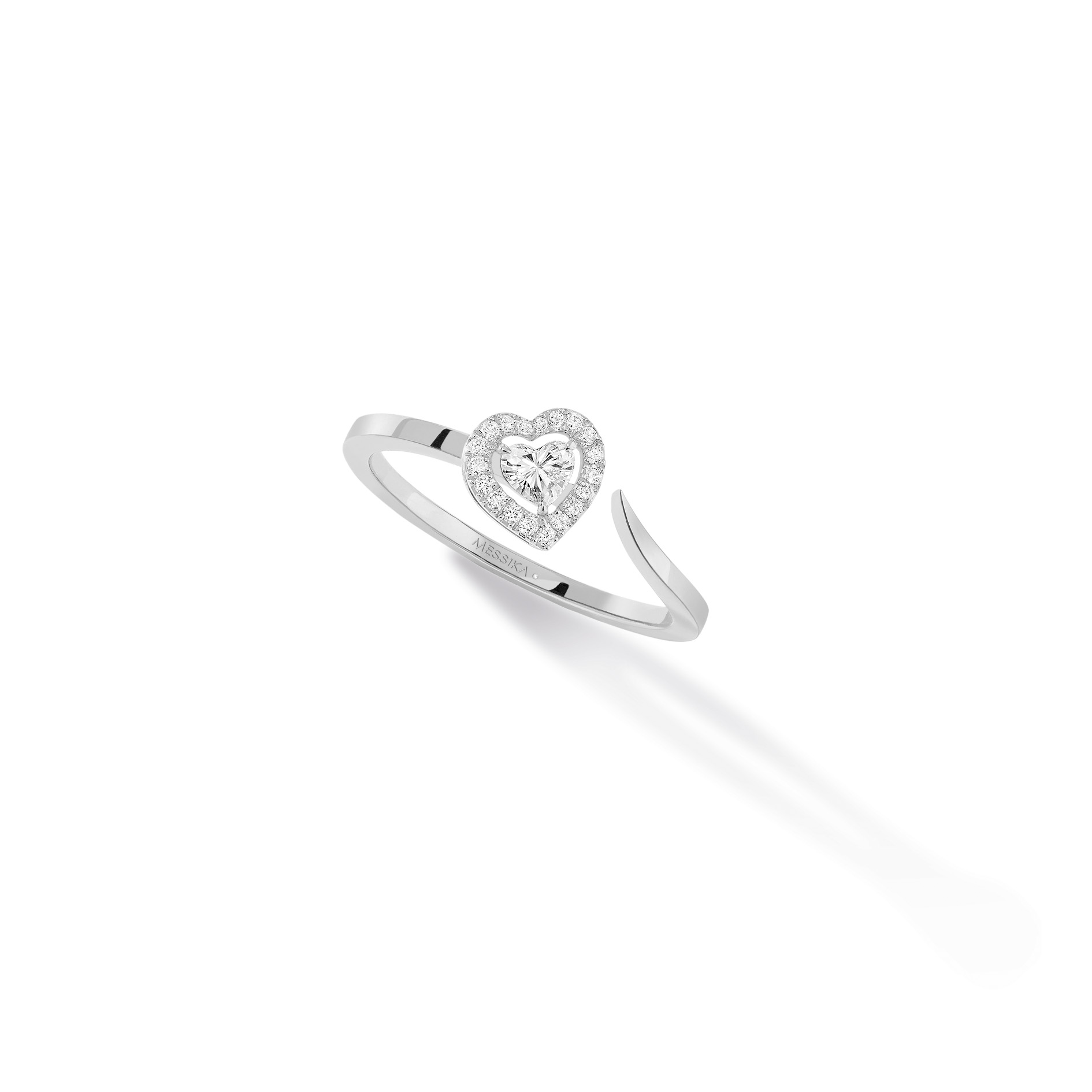 Women Jewellery MESSIKA, Joy Cœur 0.15ct Diamond White Gold Ring, SKU: 11439-WG | timeolution.com