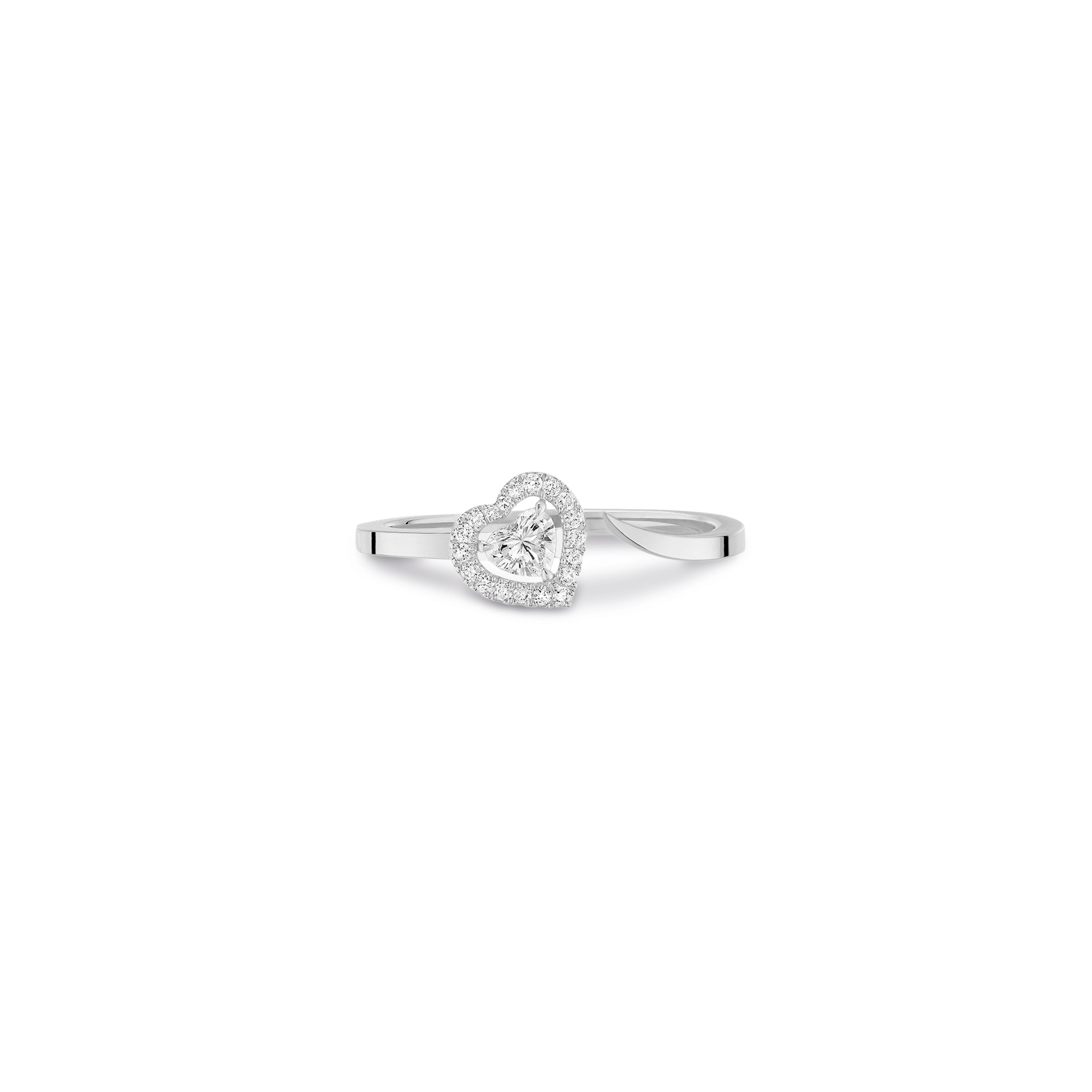Women Jewellery MESSIKA, Joy Cœur 0.15ct Diamond White Gold Ring, SKU: 11439-WG | timeolution.com