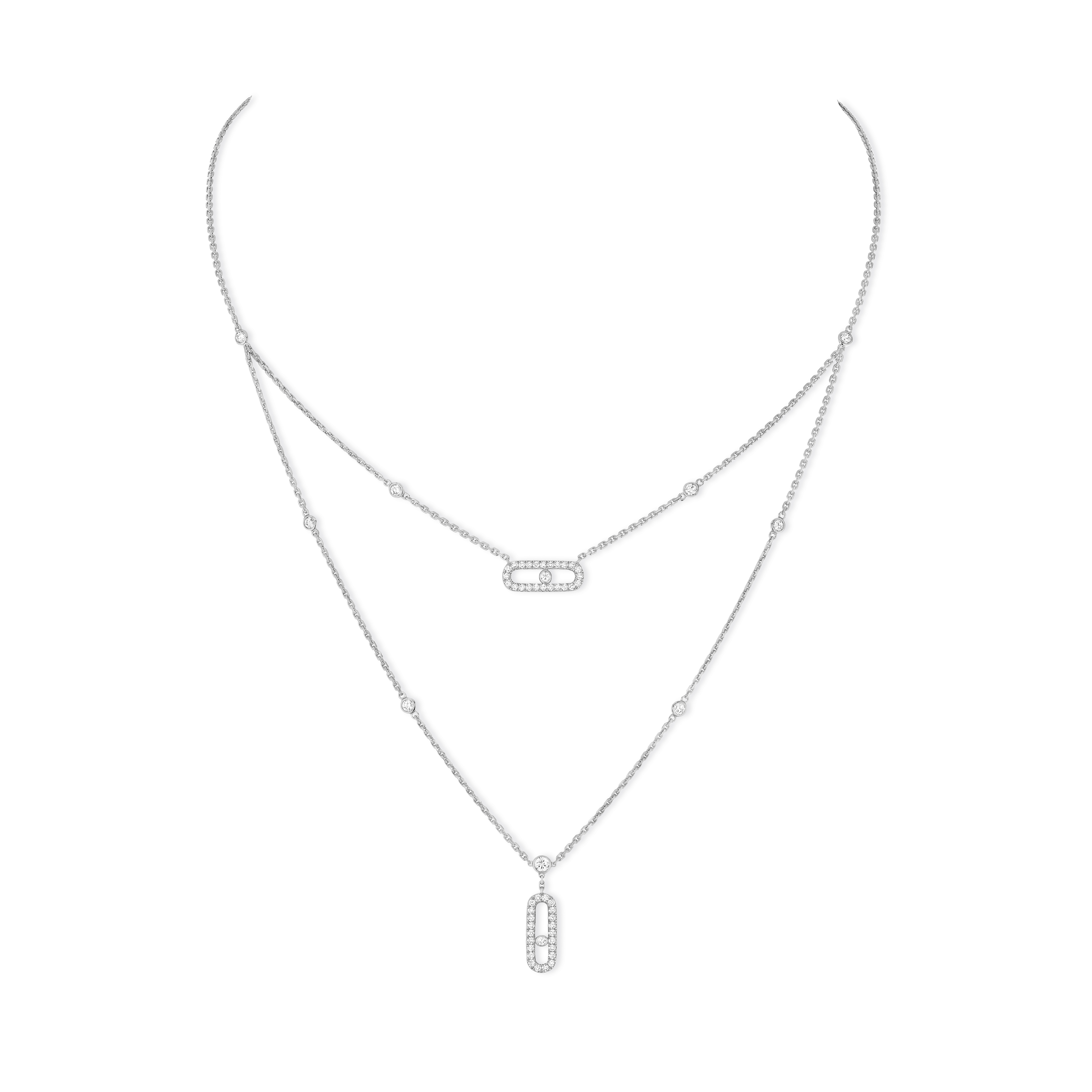 Women Jewellery MESSIKA, Move Uno 2 Rows Cobblestone, SKU: 07174-WG | timeolution.com