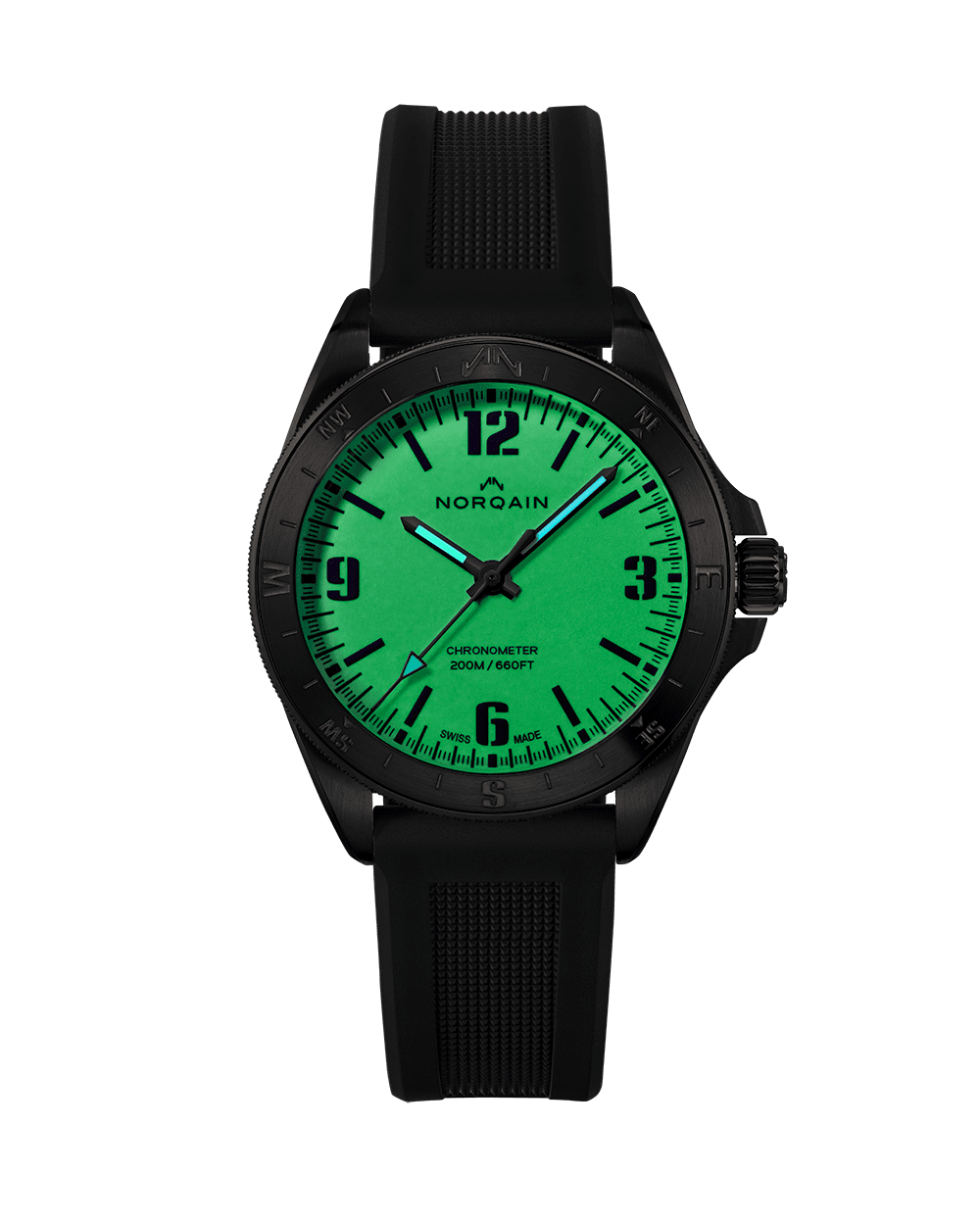 Men's watch / unisex NORQAIN, Adventure Neverest Night Sight / 40mm, SKU: NNB1001BBWA/IL107/15BR.18B | timeolution.com