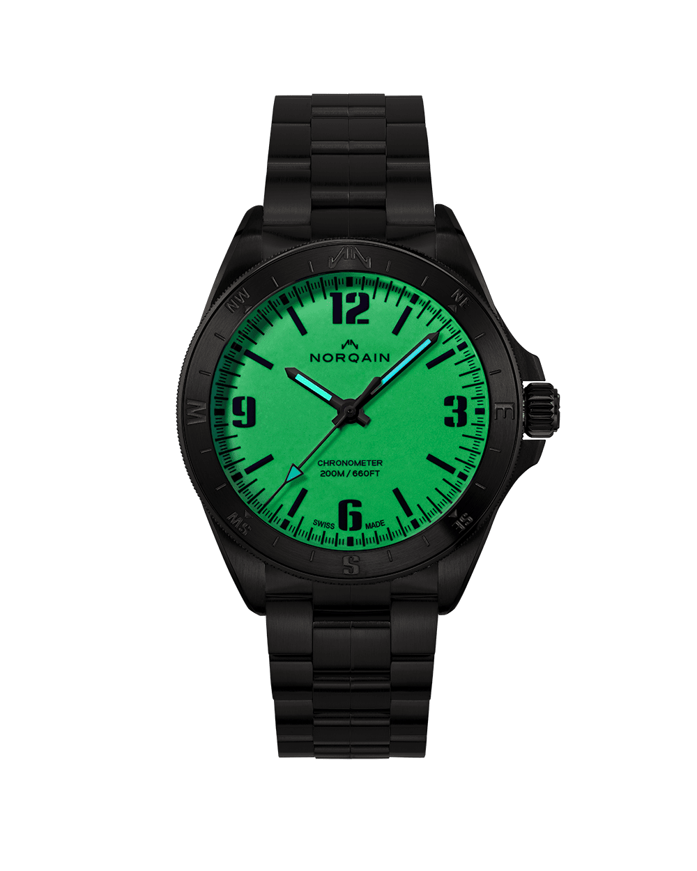 Men's watch / unisex NORQAIN, Adventure Neverest Night Sight / 40mm, SKU: NNB1001BBWA/IL107/150B | timeolution.com