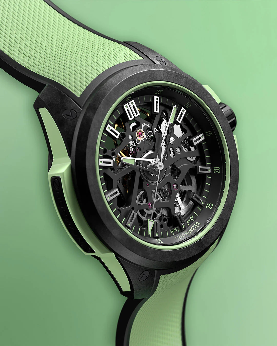 Men's watch / unisex NORQAIN, Independence Wild One Skeleton Limited Edition / 39mm, SKU: NNQ3001QBMT1LAS/B001/3W2MTBRS.18BQ | timeolution.com