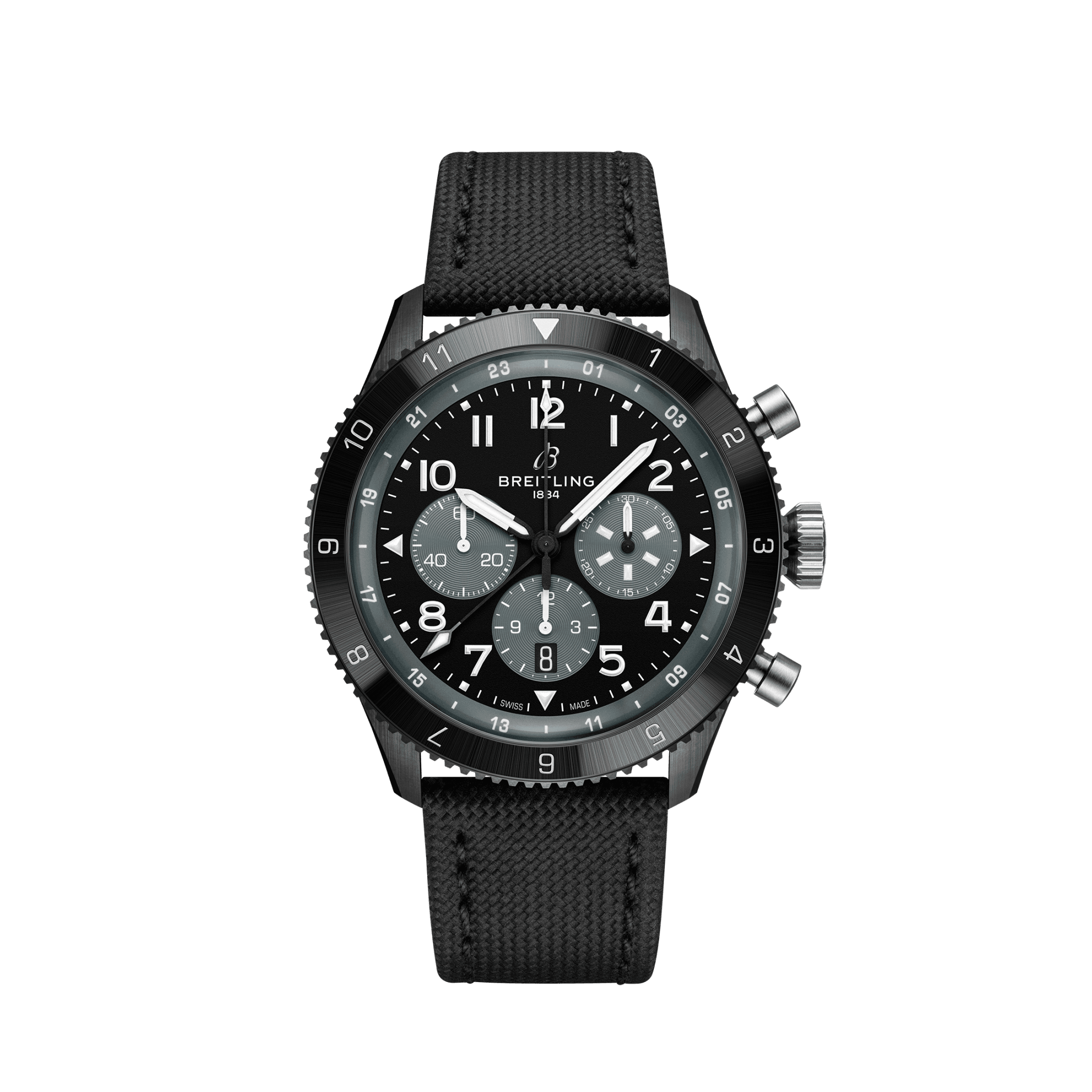 Men's watch / unisex  BREITLING, Super AVI B04 Chronograph GMT Mosquito Night Fighter / 46mm, SKU: SB04451A1B1X1 | timeolution.com