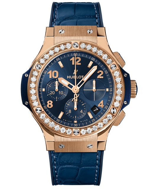 Ladies' watch HUBLOT, Big Bang Gold Blue Diamonds / 41mm, SKU: 341.PX.7180.LR.1204 | timeolution.com
