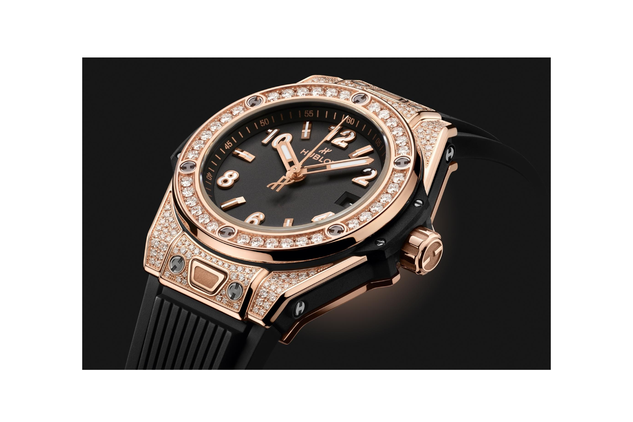 Ladies' watch HUBLOT, Big Bang One Click King Gold Pave / 33mm, SKU: 485.OX.1180.RX.1604 | timeolution.com