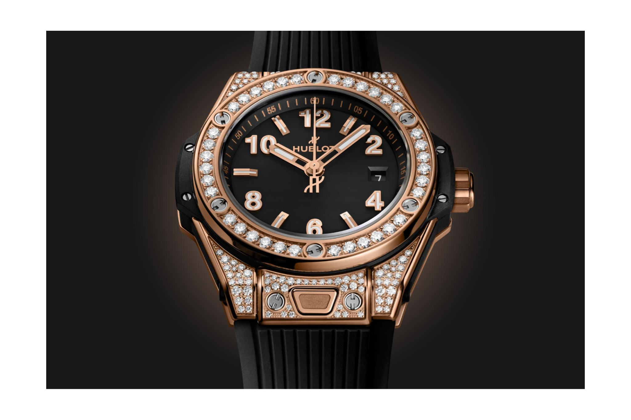 Ladies' watch HUBLOT, Big Bang One Click King Gold Pave / 33mm, SKU: 485.OX.1180.RX.1604 | timeolution.com