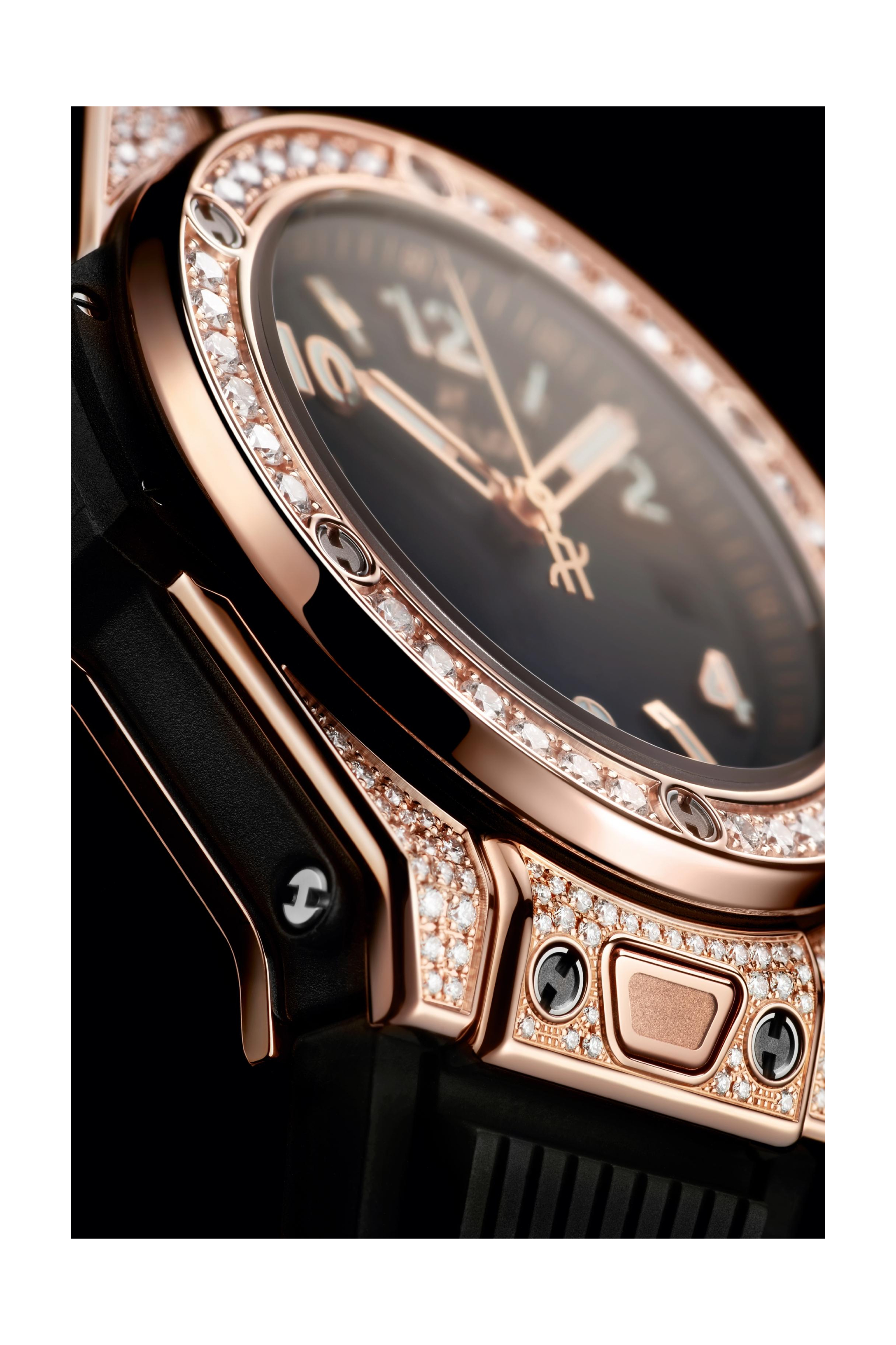 Ladies' watch HUBLOT, Big Bang One Click King Gold Pave / 33mm, SKU: 485.OX.1180.RX.1604 | timeolution.com
