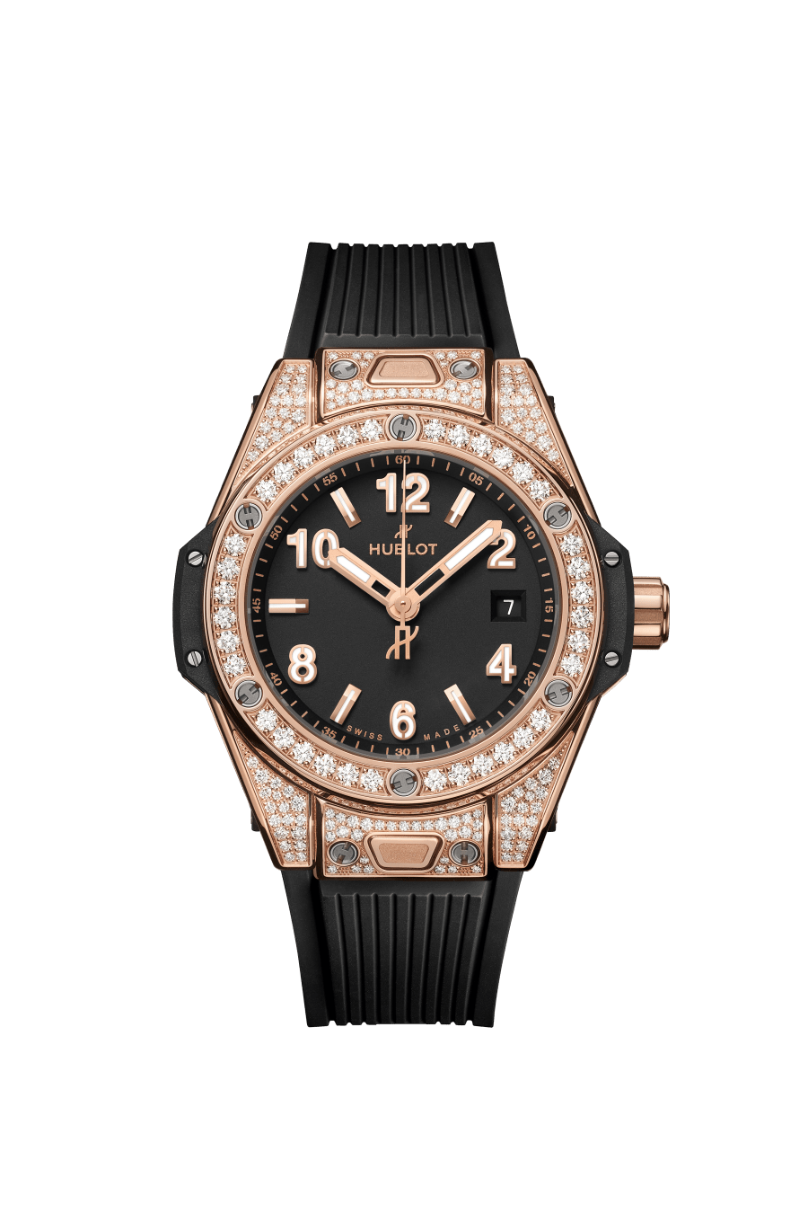 Ladies' watch HUBLOT, Big Bang One Click King Gold Pave / 33mm, SKU: 485.OX.1180.RX.1604 | timeolution.com