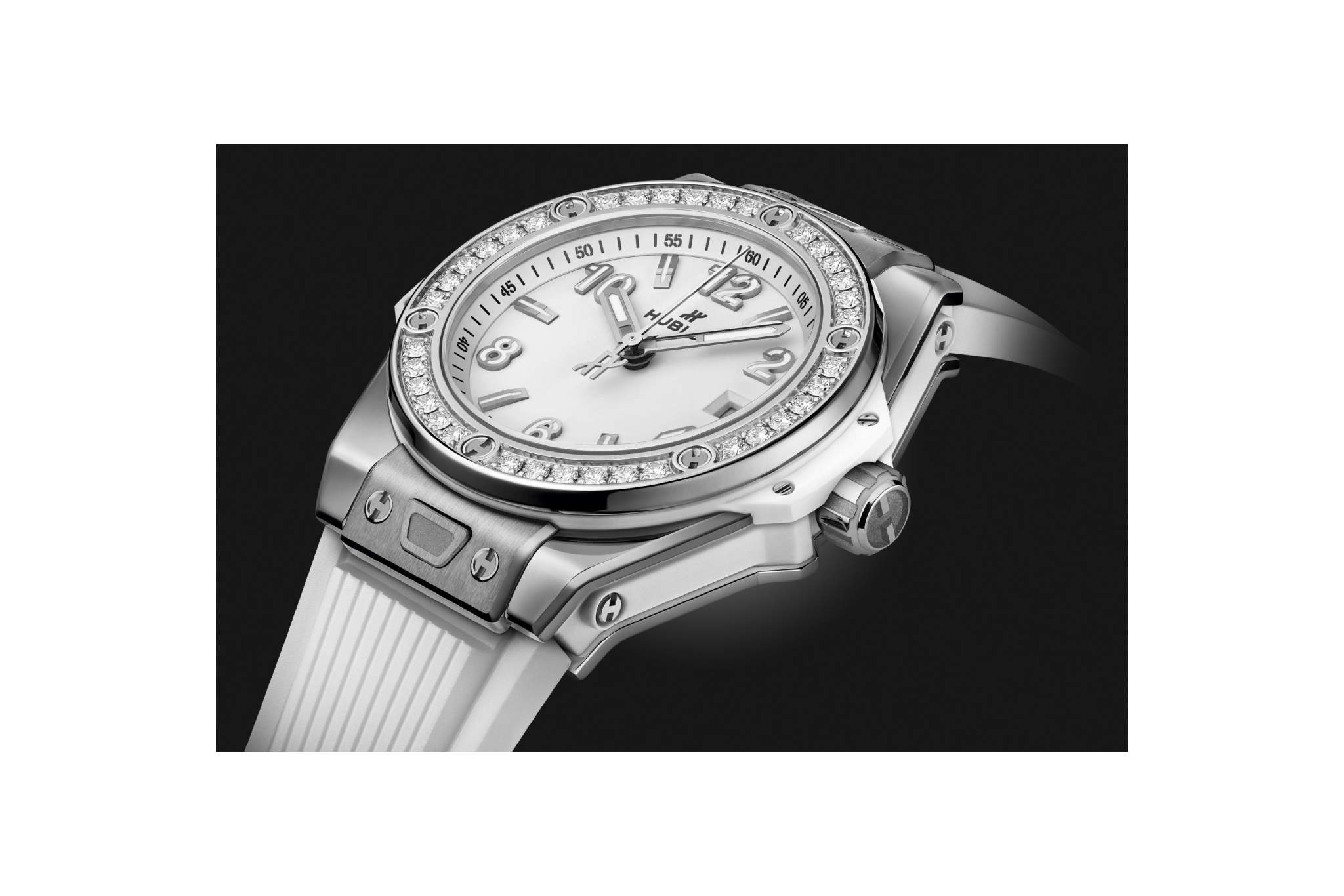 Ladies' watch HUBLOT, Big Bang One Click Steel White Diamonds / 33mm, SKU: 485.SE.2010.RW.1204 | timeolution.com