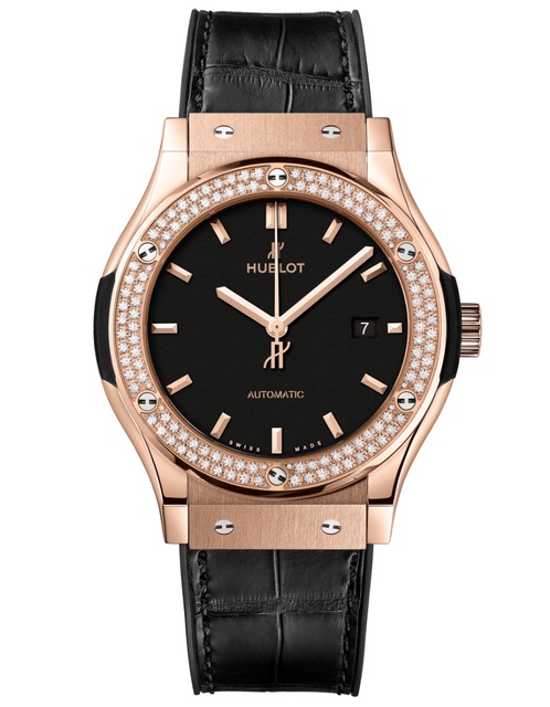 Men's watch / unisex HUBLOT, Classic Fusion King Gold Diamonds / 42mm, SKU: 542.OX.1181.LR.1104 | timeolution.com