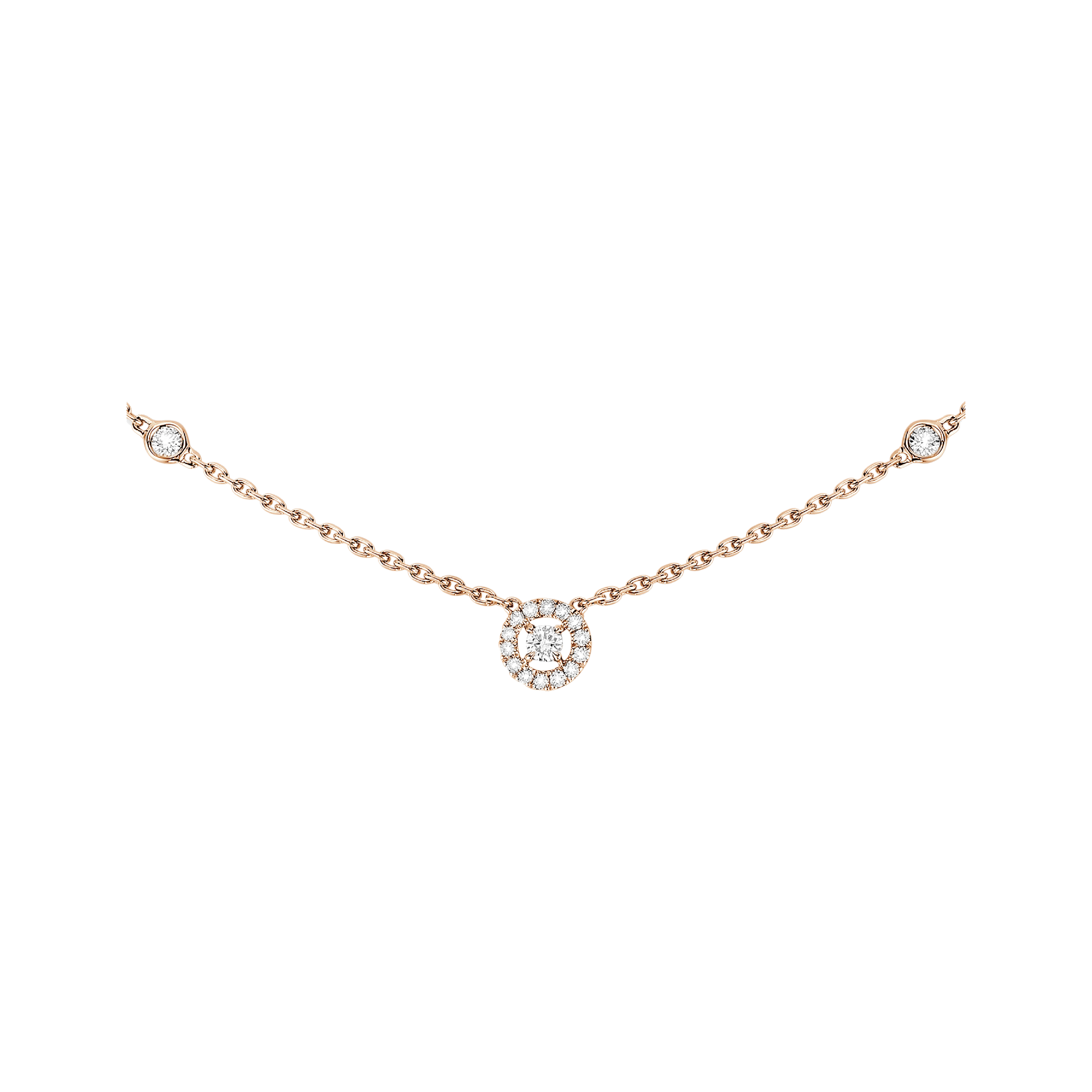 Women Jewellery MESSIKA, Joy XS Diamond Pink Gold Necklace, SKU: 05370-PG | timeolution.com