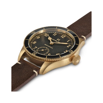 Men's watch / unisex  HAMILTON, Khaki Aviation Pioneer Mechanical Bronze / 43mm, SKU: H76709530 | timeolution.com