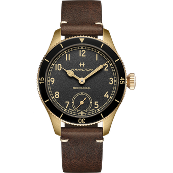 Men's watch / unisex  HAMILTON, Khaki Aviation Pioneer Mechanical Bronze / 43mm, SKU: H76709530 | timeolution.com