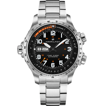 Men's watch / unisex  HAMILTON, Khaki Aviation X-Wind Day Date Auto / 45mm, SKU: H77755133 | timeolution.com