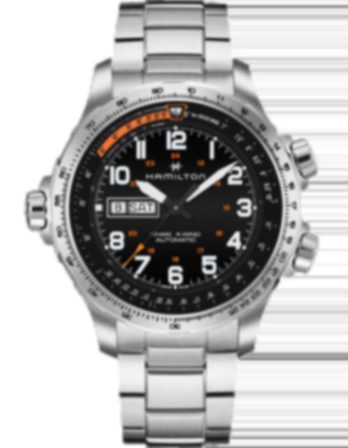 Men's watch / unisex  HAMILTON, Khaki Aviation X-Wind Day Date Auto / 45mm, SKU: H77755133 | timeolution.com