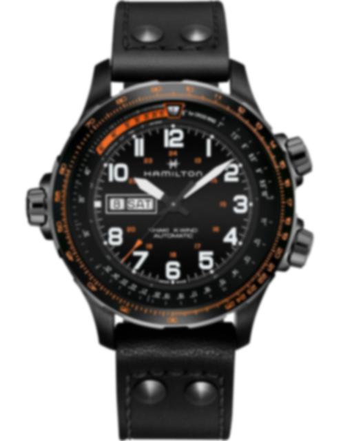 Men's watch / unisex  HAMILTON, Khaki Aviation X-Wind Day Date Auto / 45mm, SKU: H77785733 | timeolution.com