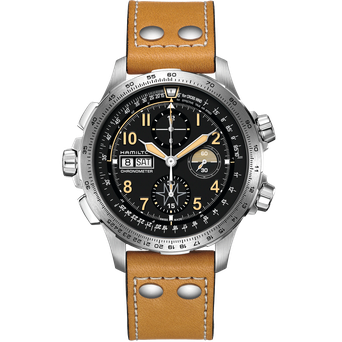 Men's watch / unisex  HAMILTON, Khaki Aviation X-Wind Day Date Auto Chrono / 45mm, SKU: H77796535 | timeolution.com