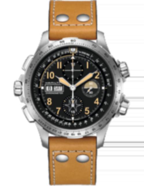 Men's watch / unisex  HAMILTON, Khaki Aviation X-Wind Day Date Auto Chrono / 45mm, SKU: H77796535 | timeolution.com