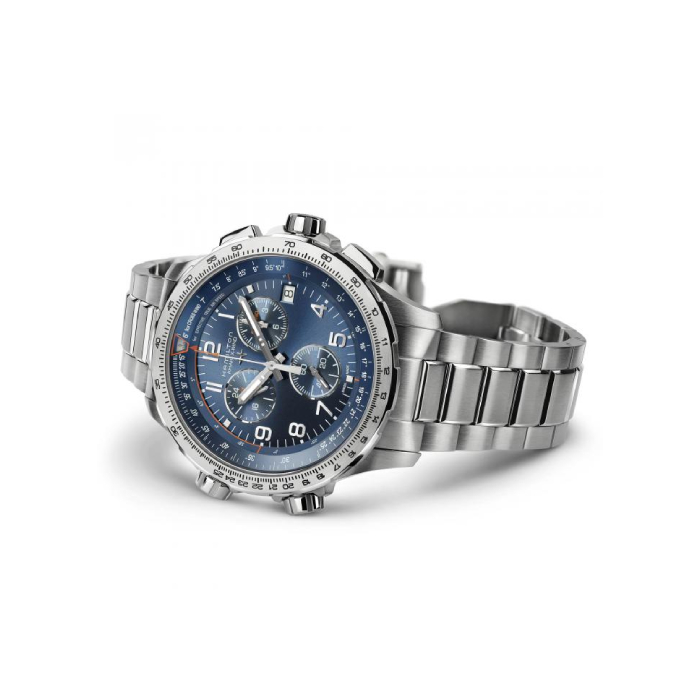 Men's watch / unisex  HAMILTON, Khaki Aviation X-Wind GMT Chrono Quartz / 46mm, SKU: H77922141 | timeolution.com