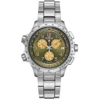 Men's watch / unisex  HAMILTON, Khaki Aviation X-Wind GMT Chrono Quartz / 46mm, SKU: H77932160 | timeolution.com