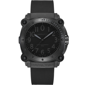 Men's watch / unisex  HAMILTON, Khaki Navy BeLOWZERO Auto Titanium / 46mm, SKU: H78505330 | timeolution.com