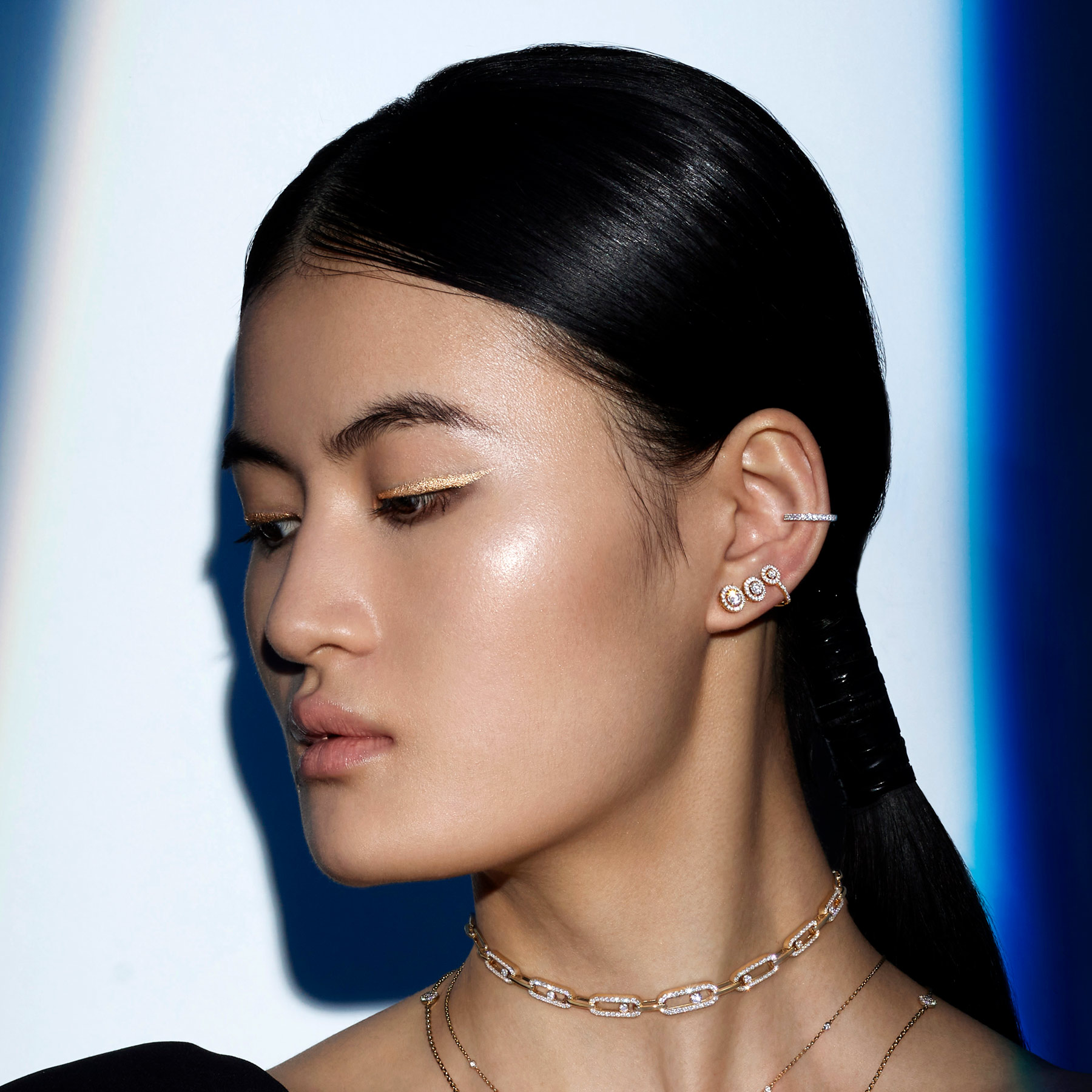 Women Jewellery MESSIKA, Joy Trio Diamond White Gold Earrings, SKU: 07143-WG | timeolution.com
