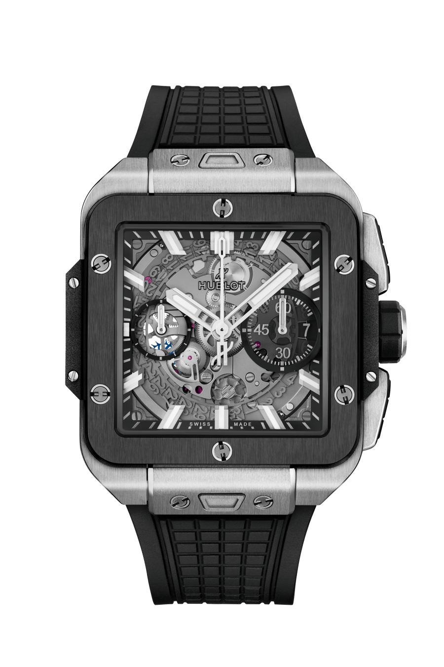 Men's watch / unisex HUBLOT, Square Bang Unico Titanium Ceramic / 42mm, SKU: 821.NM.0170.RX | timeolution.com