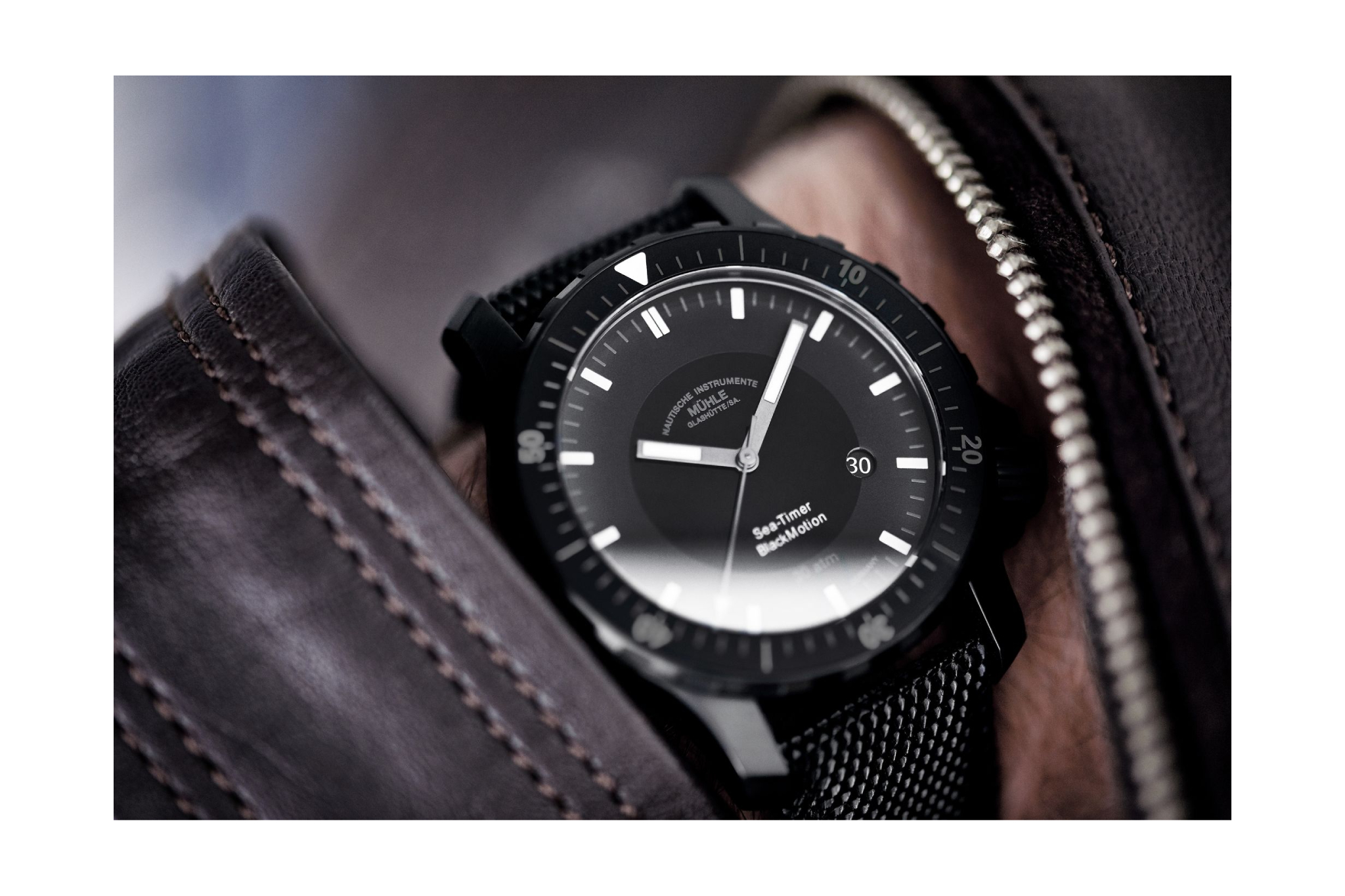 Men's watch / unisex  MÜHLE-GLASHÜTTE, Sea-Timer BlackMotion / 44mm, SKU: M1-41-83-CB | timeolution.com