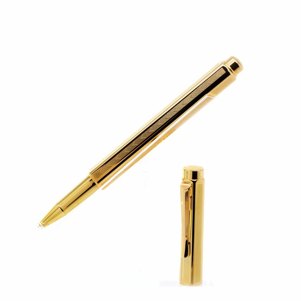  CARAN D’ACHE, Chevron Gilt Rollerball Pen, SKU: 838.208 | timeolution.com